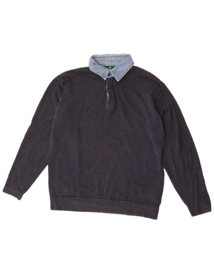 Ανδρικό πουλόβερ Marks & Spencer Μπλε Harbour Polo Neck Jumper Medium Navy Blue