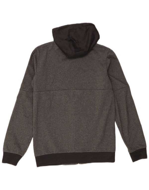 Ανδρικό πουλόβερ με κουκούλα με φερμουάρ Adidas Small Grey Colourblock Πολυεστέρας