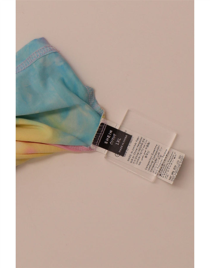 SHEIN Mens T-Shirt Top XL Multicoloured Tie Dye Polyester