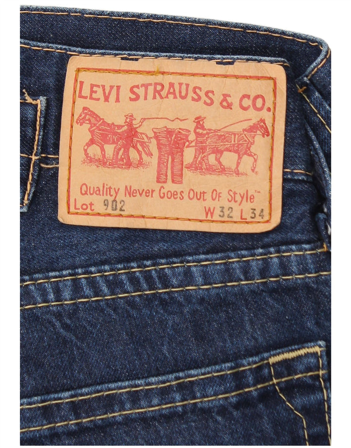 Levi's Mens 902 Straight Jeans W32 L28 Blue Cotton