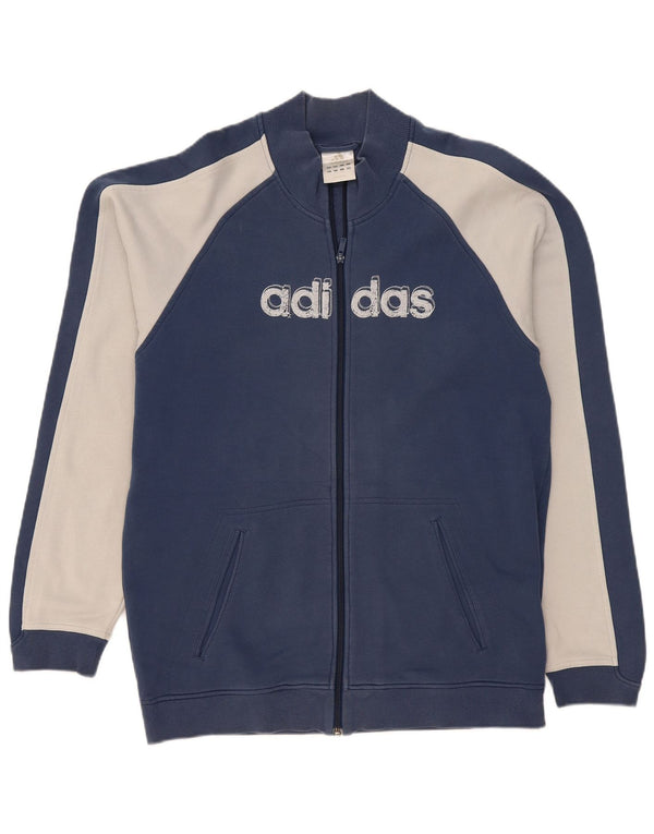 Ανδρική φόρμα αθλητικής φόρμας Adidas με γραφικό φόρεμα, μεγάλο μπουφάν, μπλε ναυτικό, βαμβακερό
