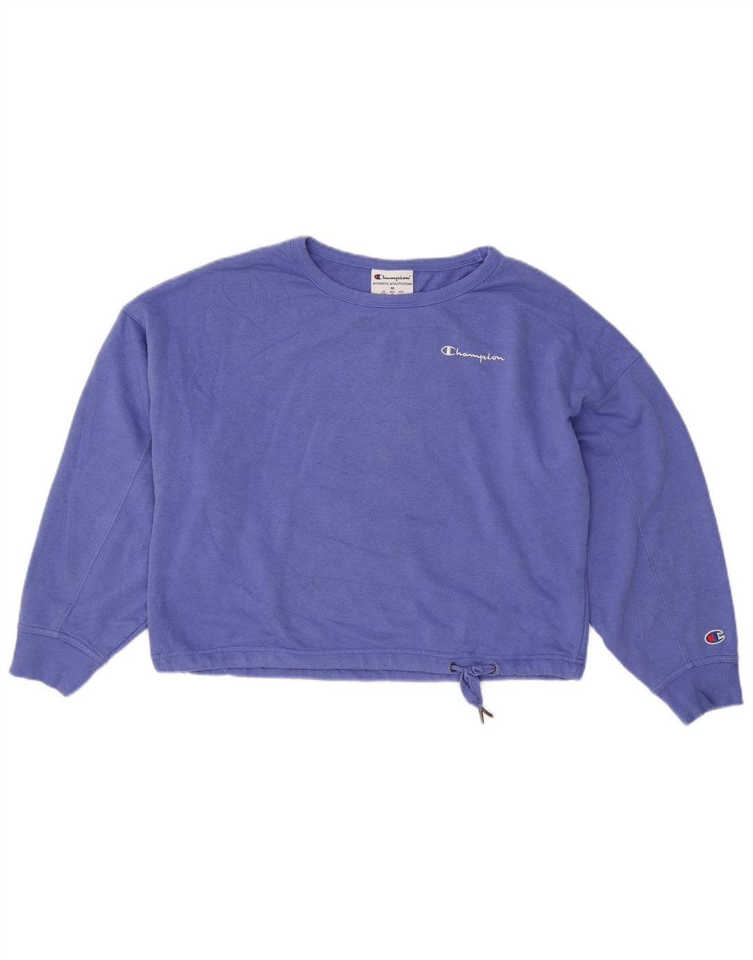 CHAMPION Γυναικεία Crop Oversized Φούτερ Jumper UK 14 Medium Blue