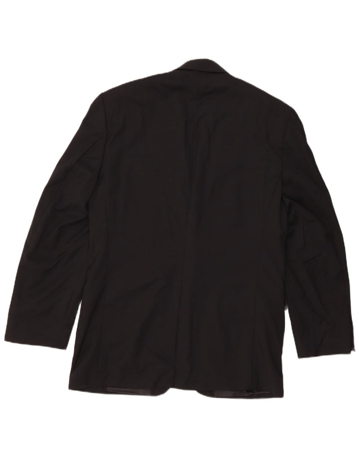 Chaps Mens 2 Button Blazer Jacket UK 38 Medium Black Wool
