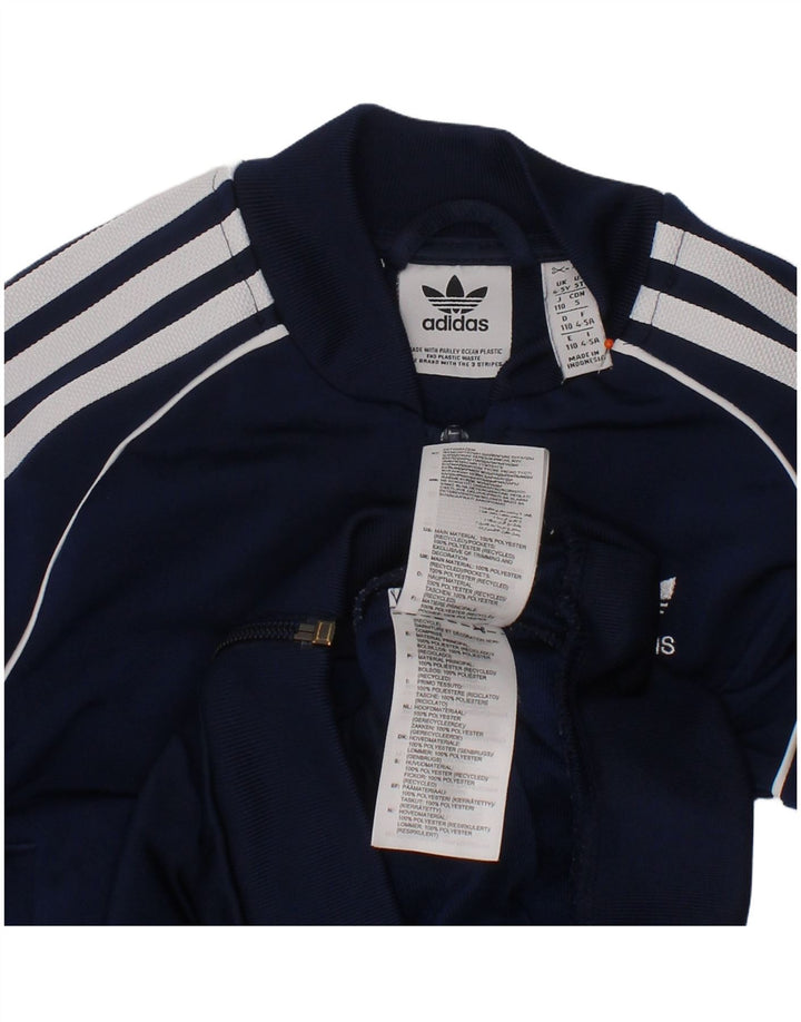 Adidas Boys αθλητική φόρμα Top Jacket 4-5 Years Navy Blue Polyester