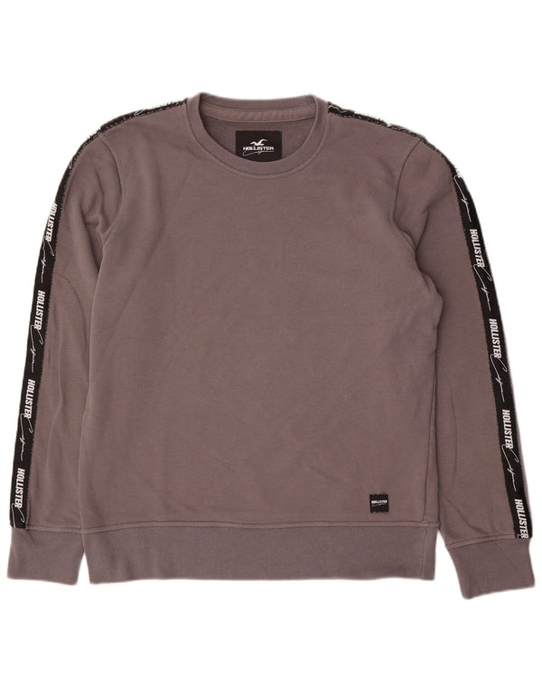 Ανδρικό γραφικό φούτερ Hollister Jumper Small Grey Colourblock Βαμβακερό