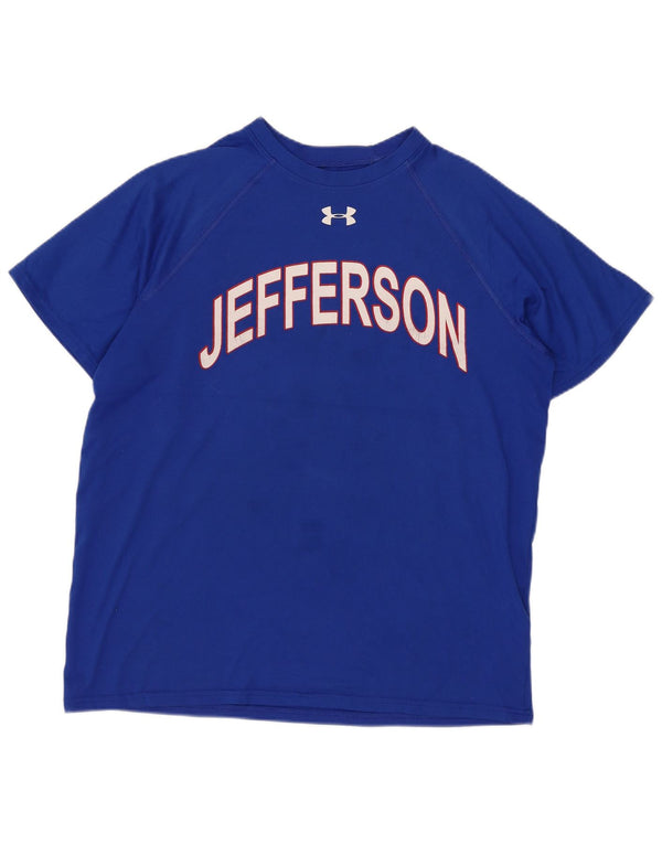 Under Armour Boys Heat Gear Graphic T-shirt Top 13-14 Years XL Blue