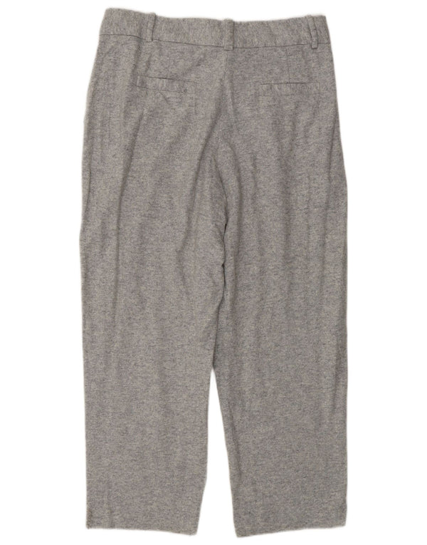 MASSIMO DUTTI Womens Pegged Cropped Trousers EU 42 Large W32 L25 Grey