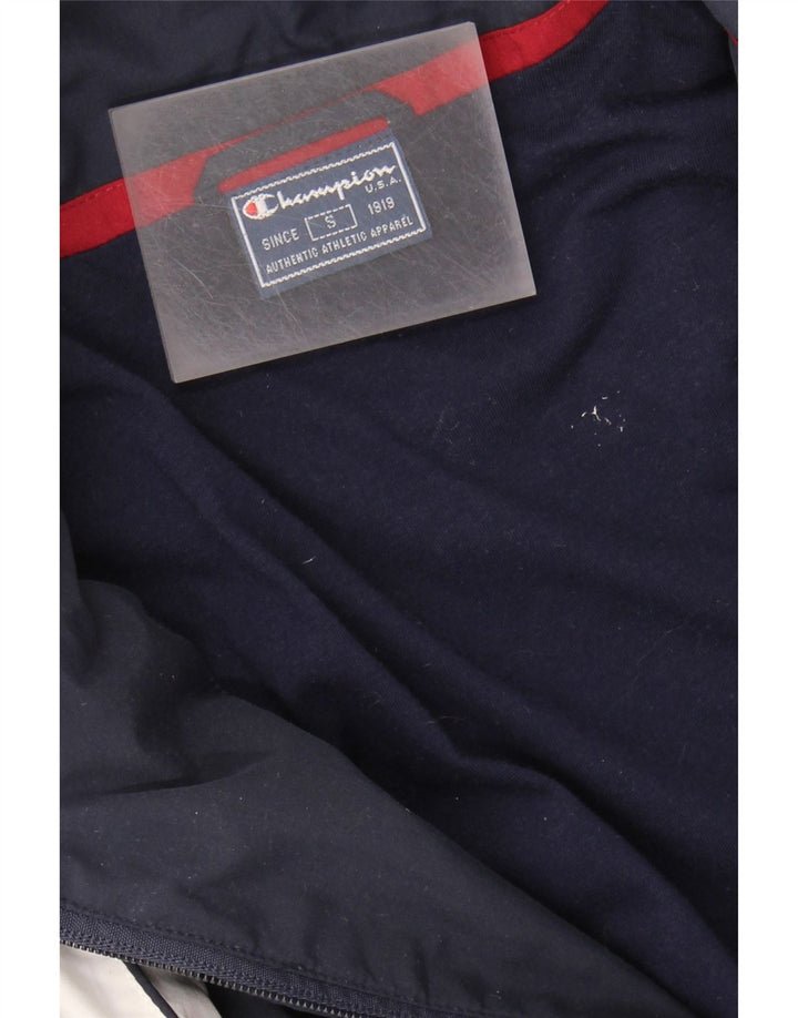 CHAMPION Mens Tracksuit Top Jacket Small Navy Blue Colourblock Vintage Champion and Second-Hand Champion from Messina Hembry 