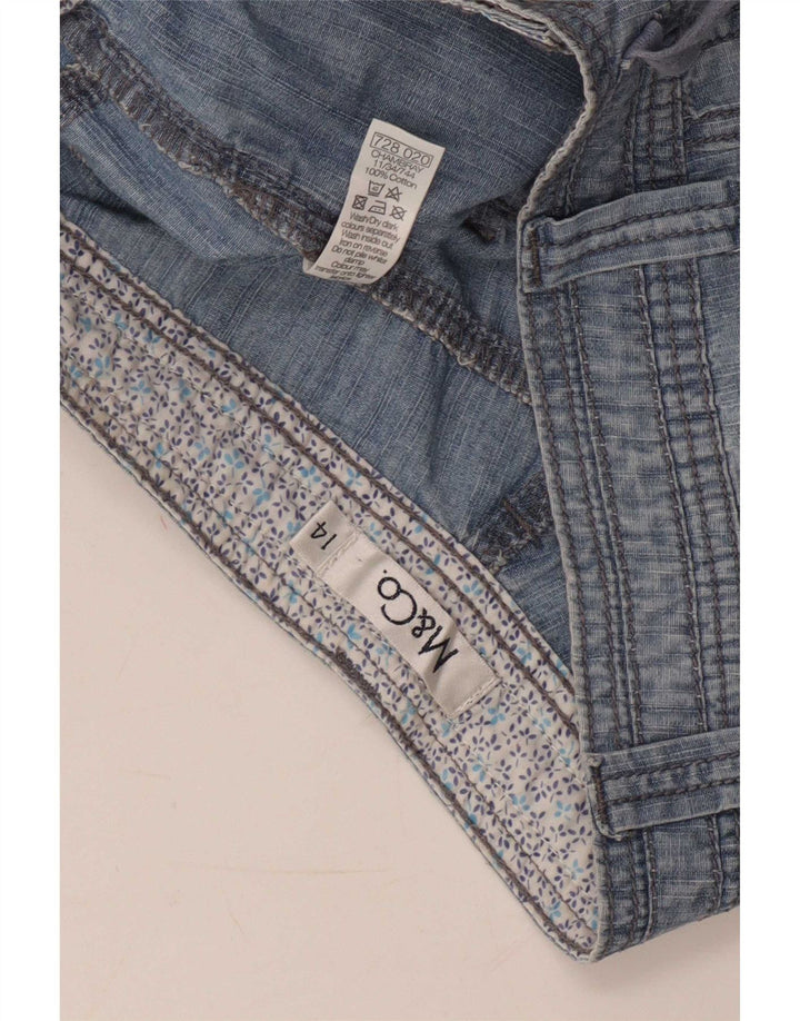 M&Co Γυναικεία βερμούδα UK 14 Large W32 Μπλε βαμβακερό