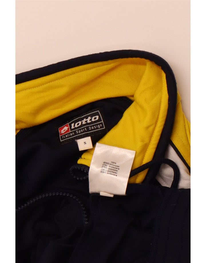 Ανδρική αθλητική φόρμα LOTTO Top μπουφάν Small Navy Blue Colorblock Polyester