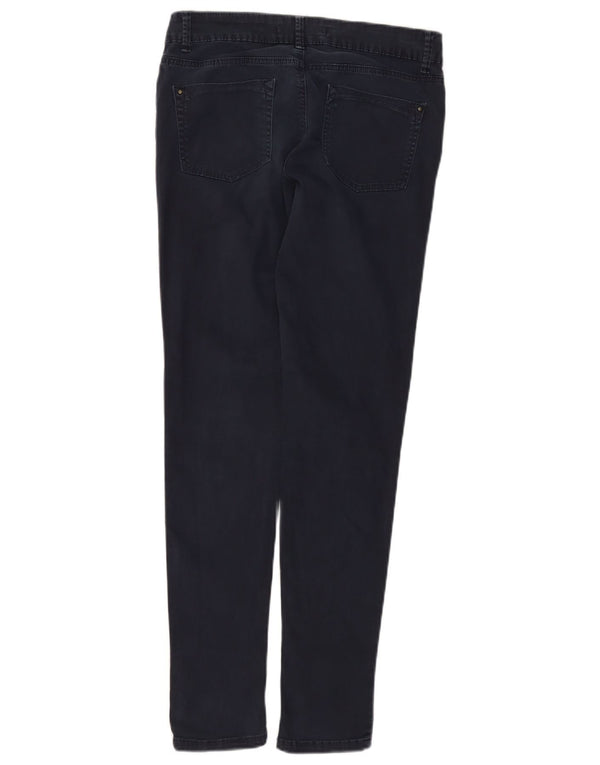ZARA Womens Skinny Casual Trousers EU 38 Small W28 L29 Navy Blue Cotton