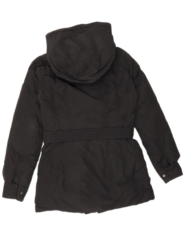 Timberland Γυναικείο παλτό με κουκούλα UK 10 Small Black Polyester