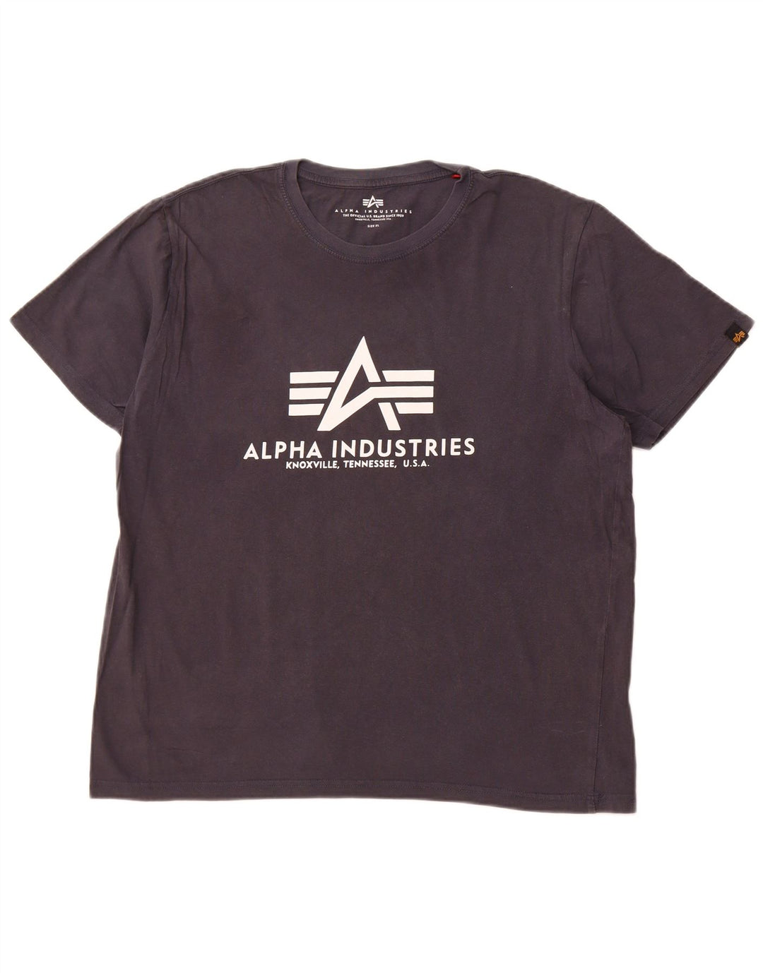 Ανδρικό γραφικό μπλουζάκι ALPHA INDUSTRIES Top XL Navy Blue