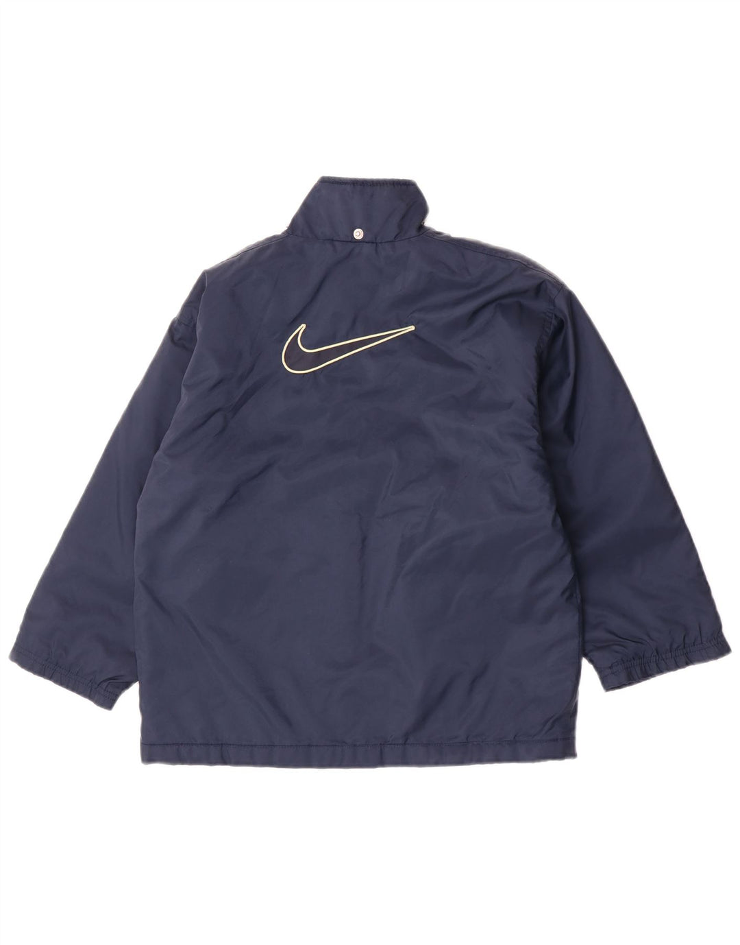 Nike Boys Swoosh Graphic Windbreaker Jacket 8-9 Years Small Navy Blue Nylon