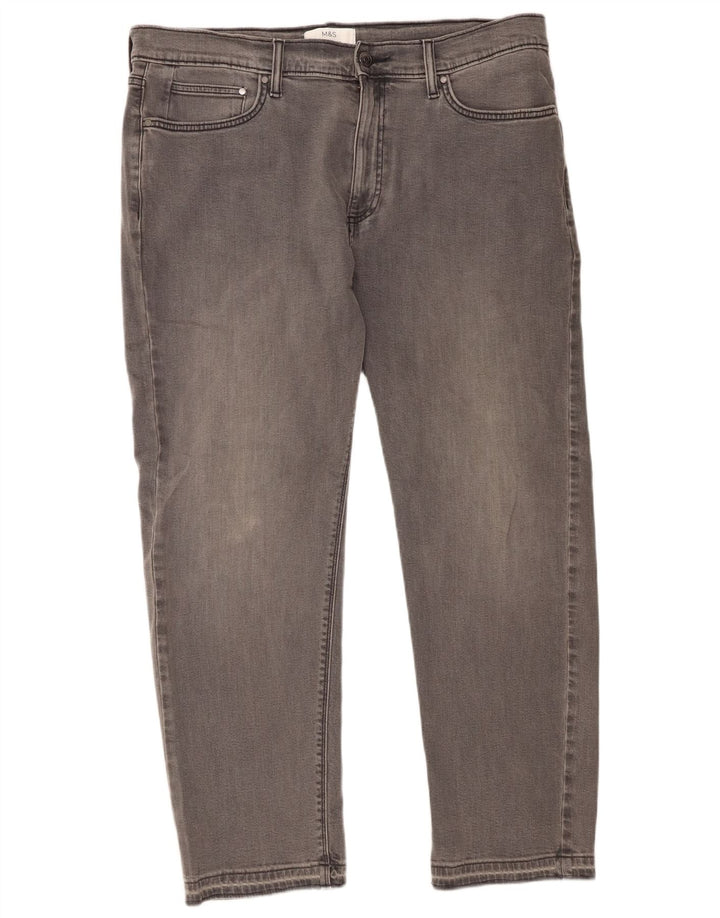 Ανδρικό τζιν ίσιο Marks & Spencer W36 L29 Γκρι βαμβακερό