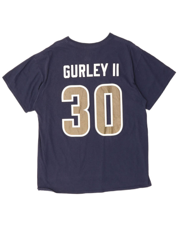 Γραφικό T-Shirt ανδρικό MAJESTIC Todd Gurley II Top XL Navy Blue Cotton