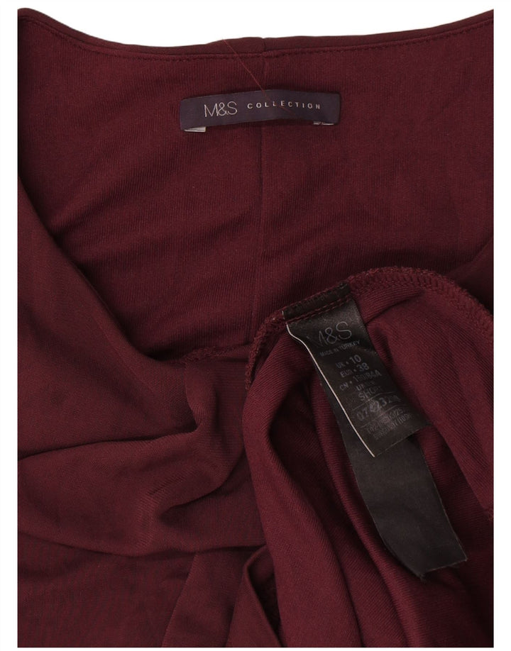 Marks & Spencer Γυναικείο μακρυμάνικο φόρεμα Shift UK 10 Small Burgundy