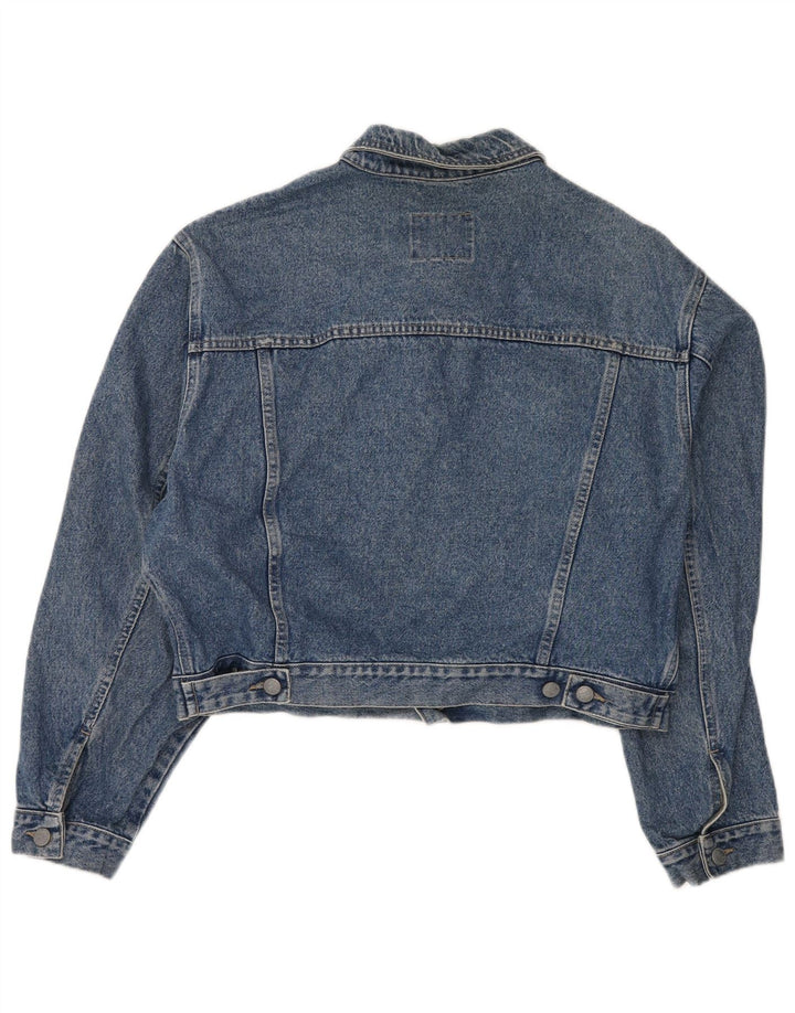 Γυναικείο τζιν μπουφάν SISLEY Crop Oversized UK 10 Small Blue Cotton