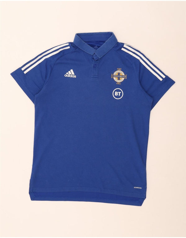 Adidas Ανδρικά Σχολεία Βόρειας Ιρλανδίας Graphic Polo πουκάμισο μεγάλο μπλε βαμβακερό