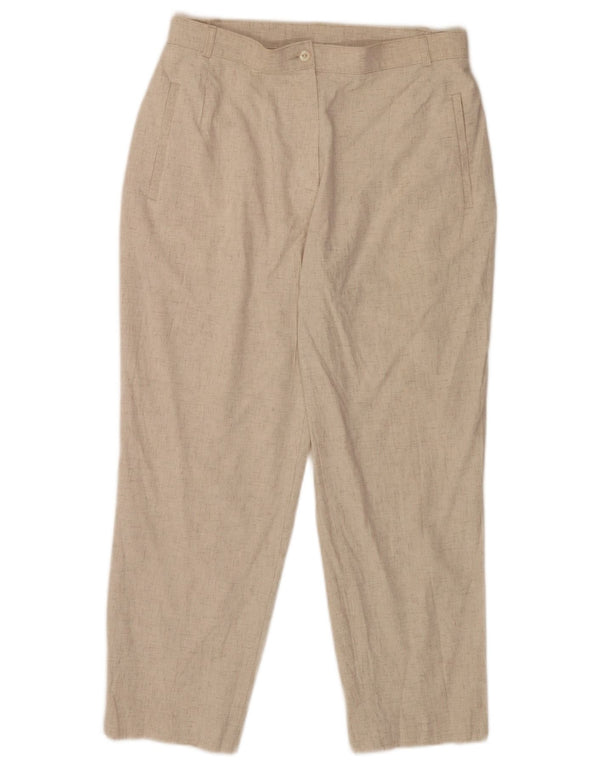 Marks & Spencer Γυναικείο κωνικό casual παντελόνι UK 14 Medium W30 L26 Beige