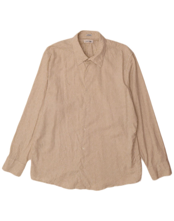 Ανδρικό πουκάμισο Calvin Klein XL Beige Paisley Cotton