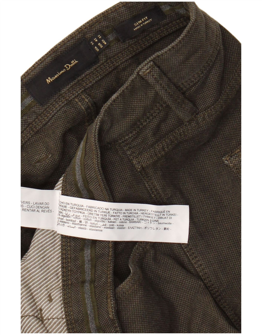 Massimo Dutti Ανδρικό slim Fit Casual Παντελόνι EU 42 Large W32 L32 Green