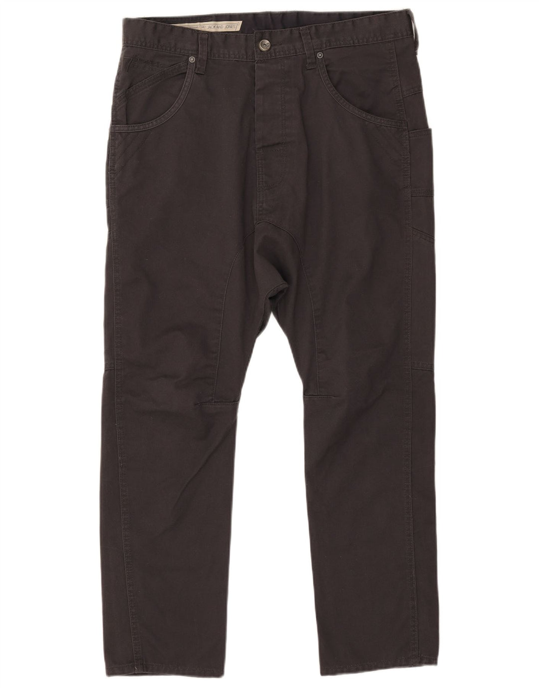 Jack & Jones Ανδρικό Slim Casual Παντελόνι W34 L25 Μαύρο πολυεστέρα