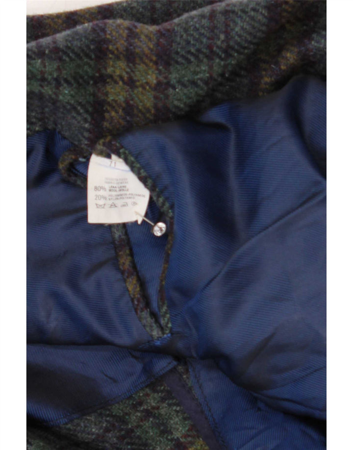 Vintage Ανδρικό σακάκι με 2 κουμπιά σακάκι IT 50 Large Navy Blue Check Wool
