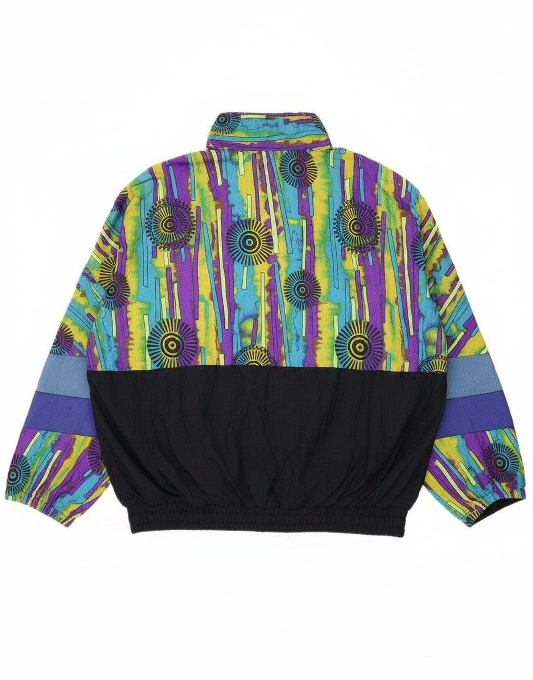 Vintage Γυναικείο Abstract Pattern Σακάκι Anorak UK 16 Μεγάλο πολύχρωμο
