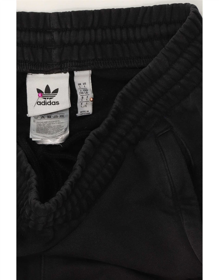 Ανδρικό αθλητικό σορτς Adidas μεγάλο μαύρο βαμβακερό