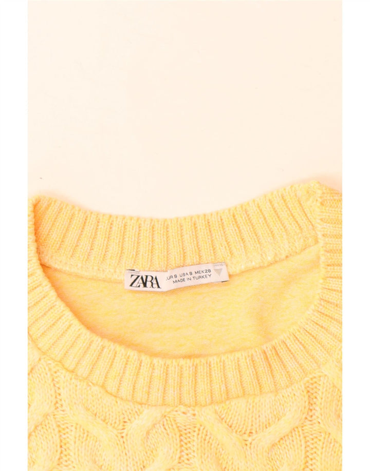 Zara Γυναικείο γιλέκο Crop Tank Top UK 8 Small Yellow