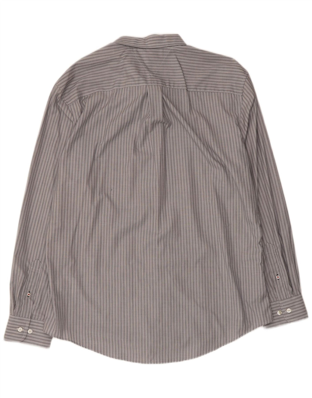 Tommy Hilfiger Ανδρικό πουκάμισο XL Γκρι ριγέ βαμβακερό