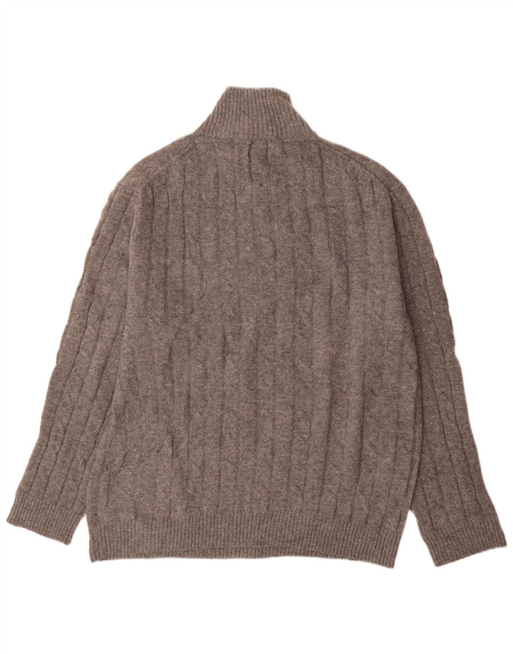 Ανδρικό πουλόβερ με λαιμόκοψη Gant 3XL Γκρι Lambswool