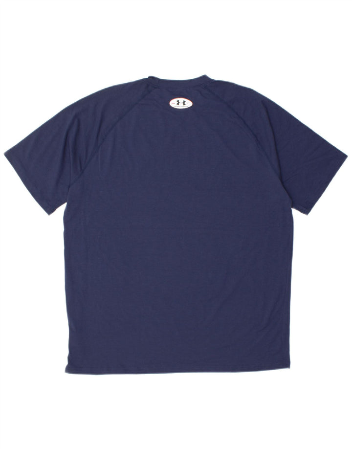 Ανδρικό T-Shirt UNDER Armour Top Small Navy Blue Polyester