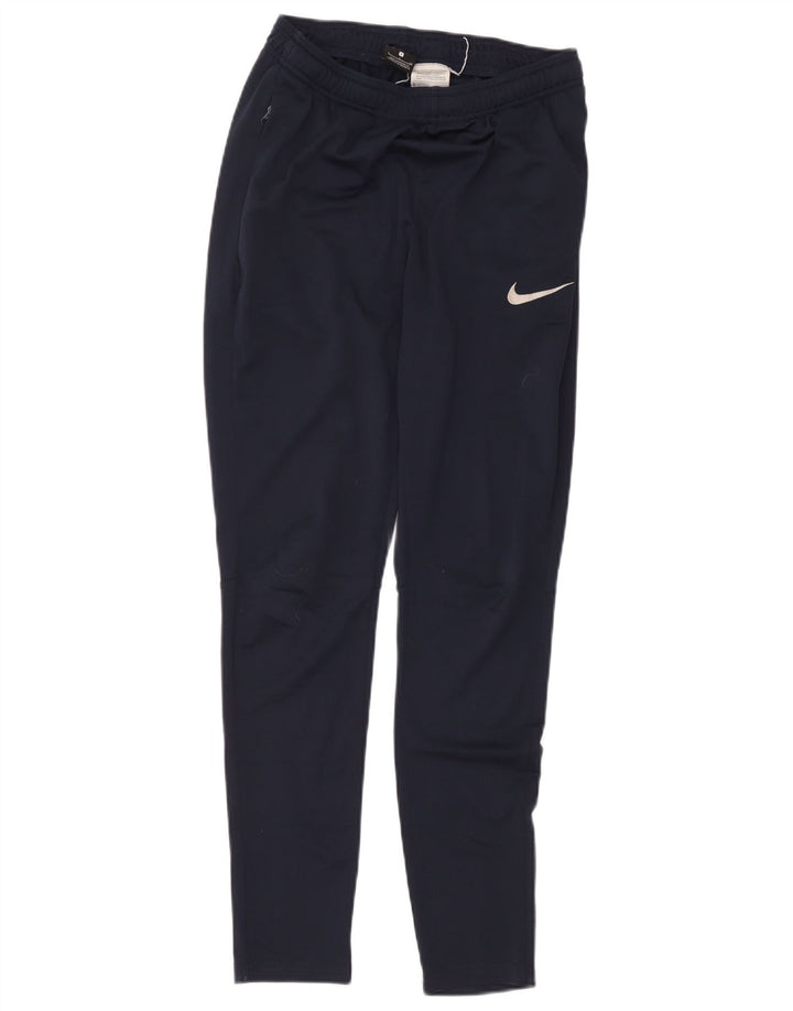 Γυναικεία φόρμα Nike Dri Fit Παντελόνια UK 8 Small Navy Blue Polyester