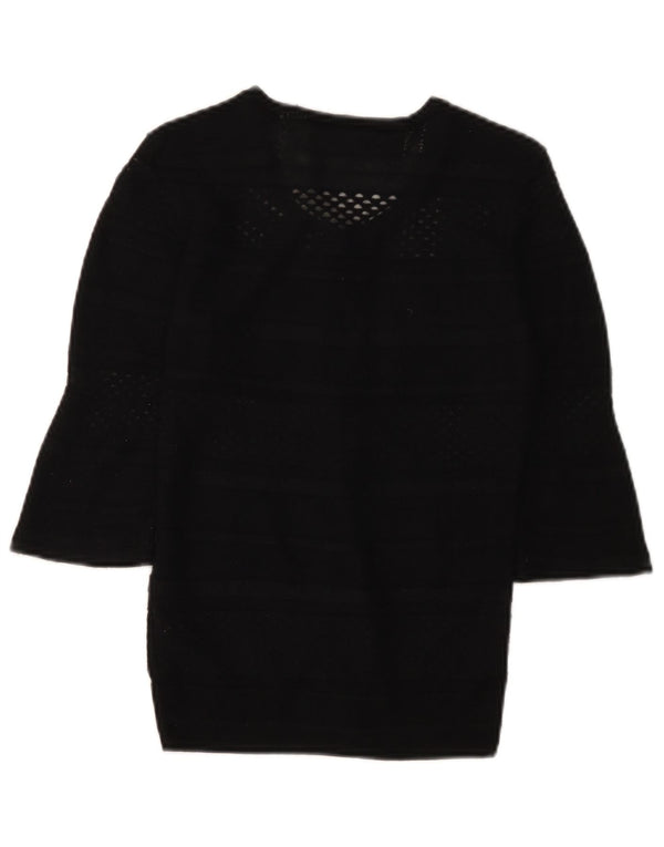 Guess Γυναικείο πουλόβερ ζακέτα 3/4 μανίκι UK 8 Small μαύρο
