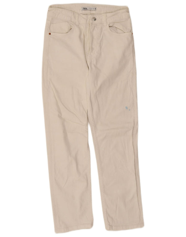 Zara Γυναικείο ίσιο τζιν EU 38 Small W28 L26 Λευκό
