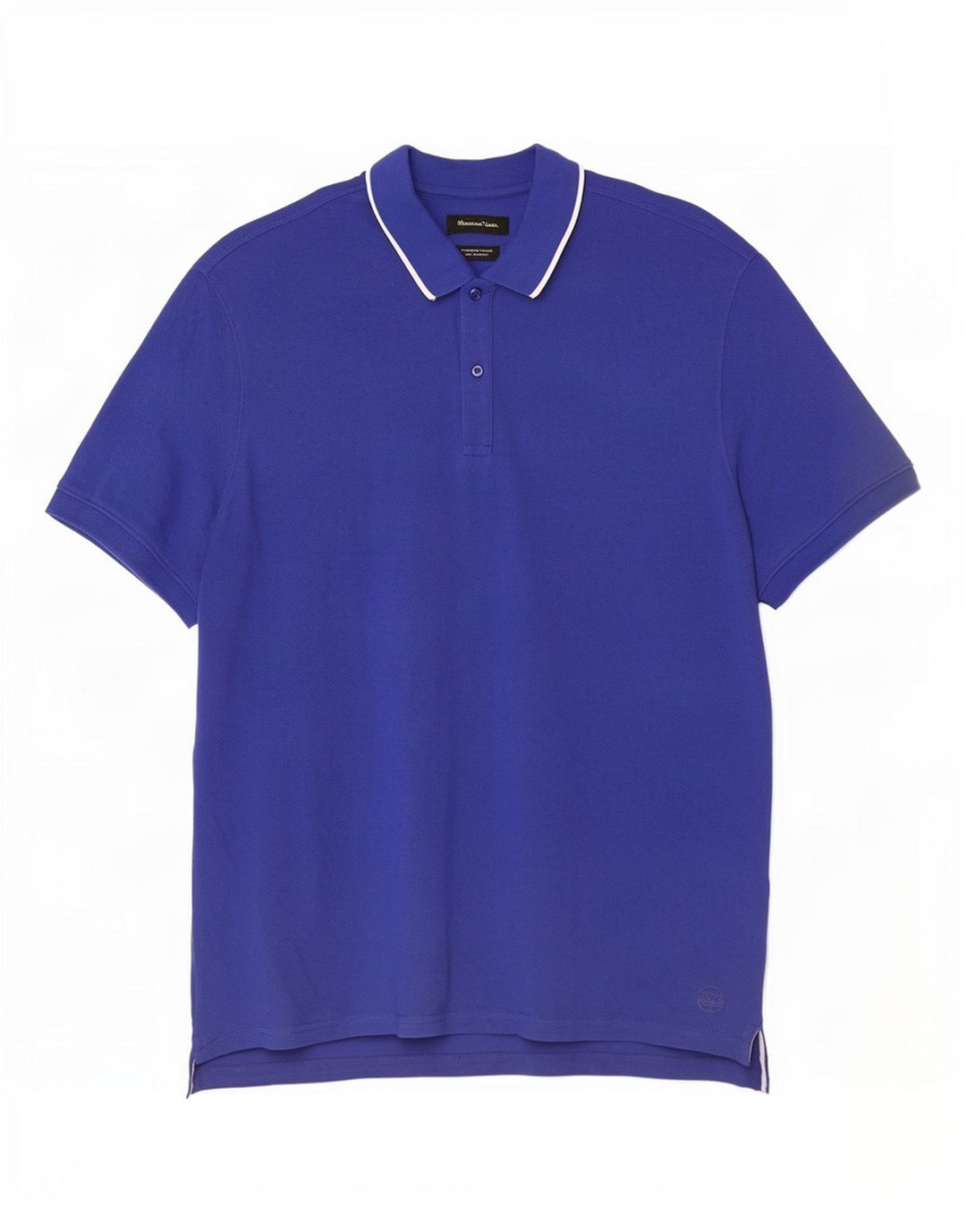 Ανδρικό μπλουζάκι πόλο Massimo Dutti 2XL Μπλε βαμβακερό