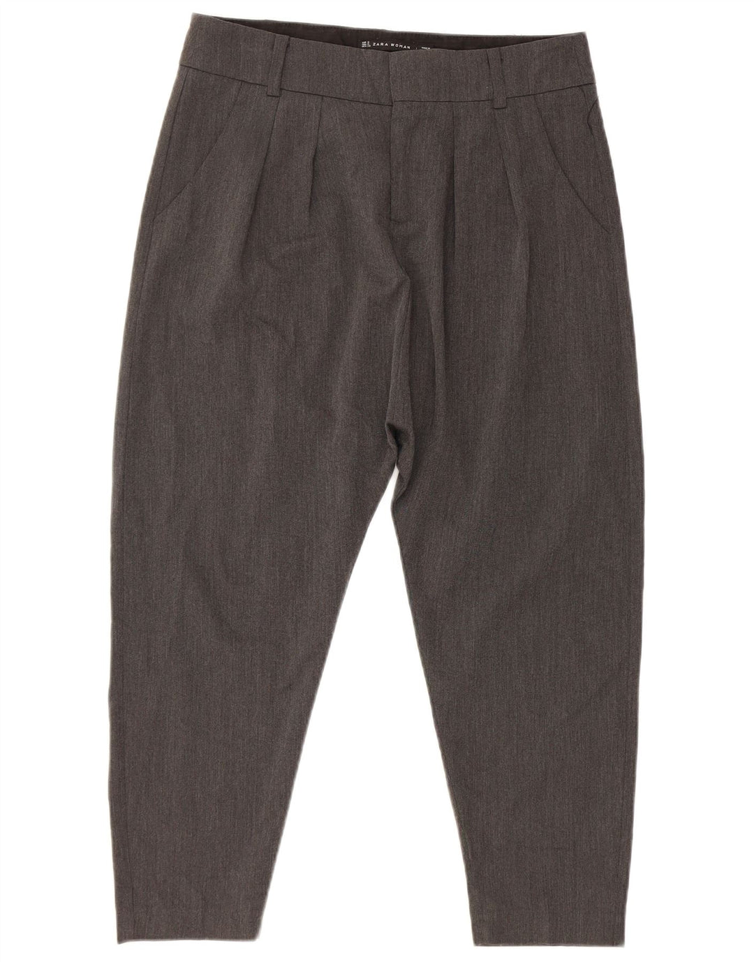 Zara Γυναικείο παντελόνι Capri Harem Μικρό W26 L20 Γκρι βισκόζη