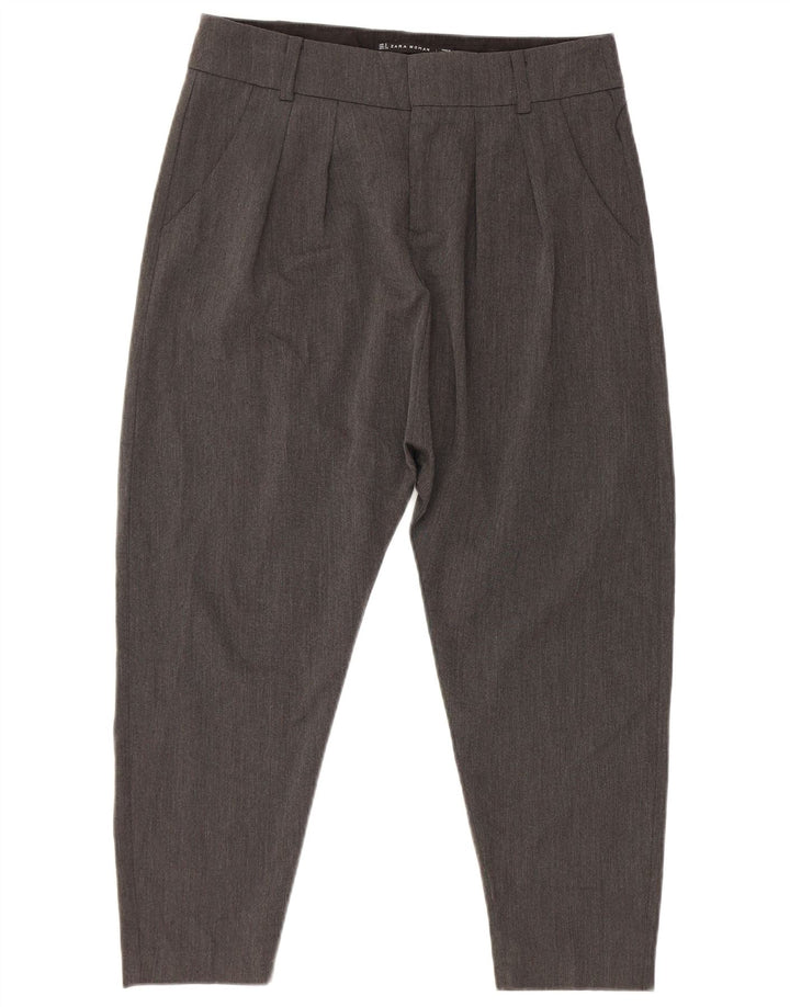 Zara Γυναικείο παντελόνι Capri Harem Μικρό W26 L20 Γκρι βισκόζη