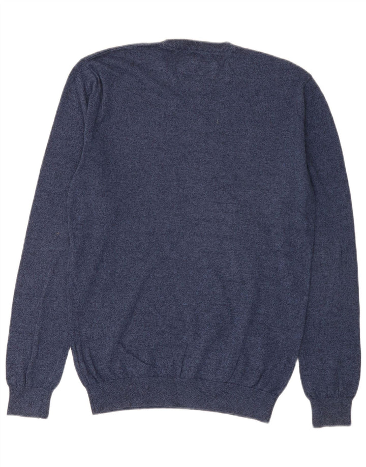 Ανδρικό πουλόβερ με λαιμόκοψη JACK WILLS Μικρό Βαμβακερό Navy Blue