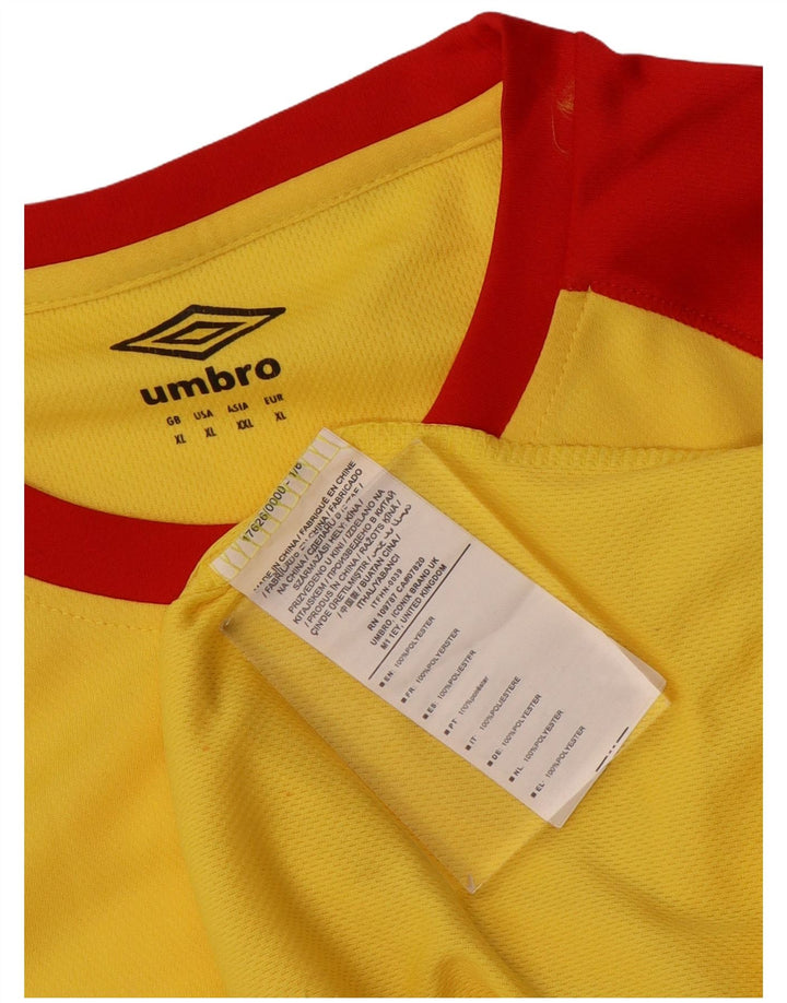 Ανδρικό T-Shirt Umbro Top XL Yellow Colourblock Πολυεστέρας