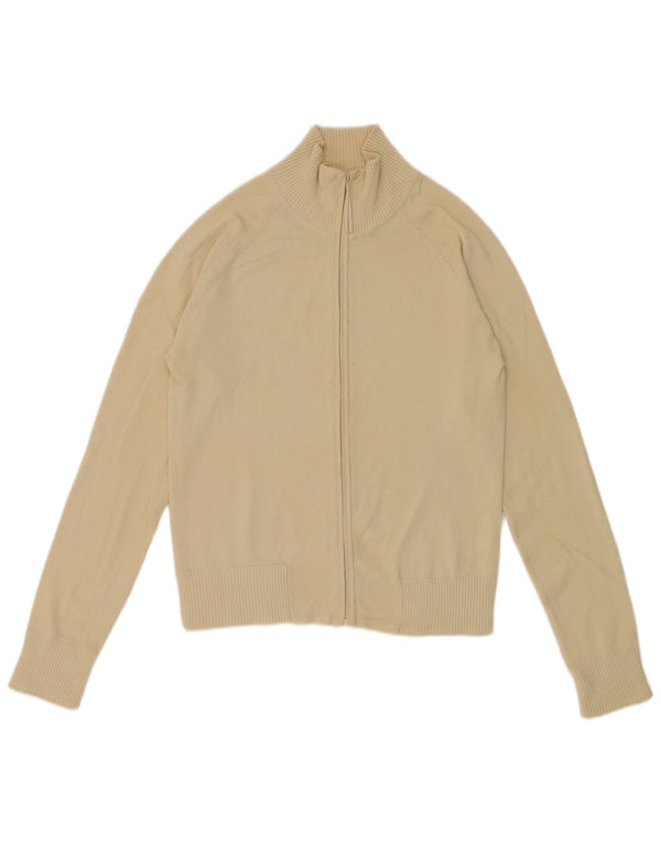 Zara Γυναικείο Ζακέτα Crop UK 12 Βαμβακερό μεσαίο μπεζ