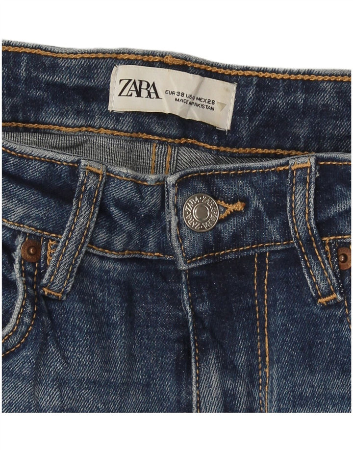 Zara Γυναικείο Straight Jeans EU 38 Small W30 L26 Blue