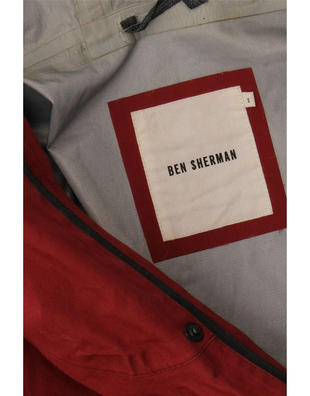 BEN SHERMAN Ανδρικό κουκούλα Utility Jacket UK 36 Small Red
