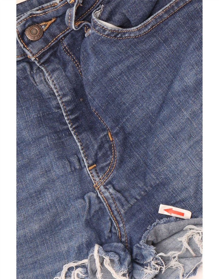 LEVI'S Γυναικεία Σορτς Τζιν 720 Υψηλικής Μέσης W28 Μέτριο Μπλε Βαμβάκι