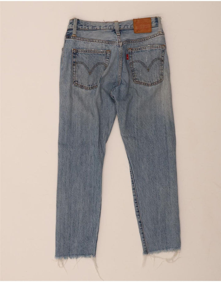 LEVI'S Womens 501 Distressed Straight Jeans W26 L24 Blue Cotton Vintage Levi's and Second-Hand Levi's from Messina Hembry 