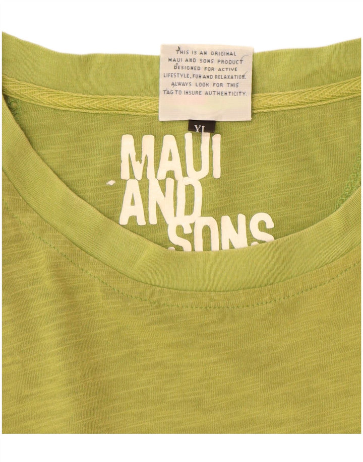 MAUI AND SONS Γυναικείο T-Shirt Top UK 18 XL Πράσινο βαμβακερό
