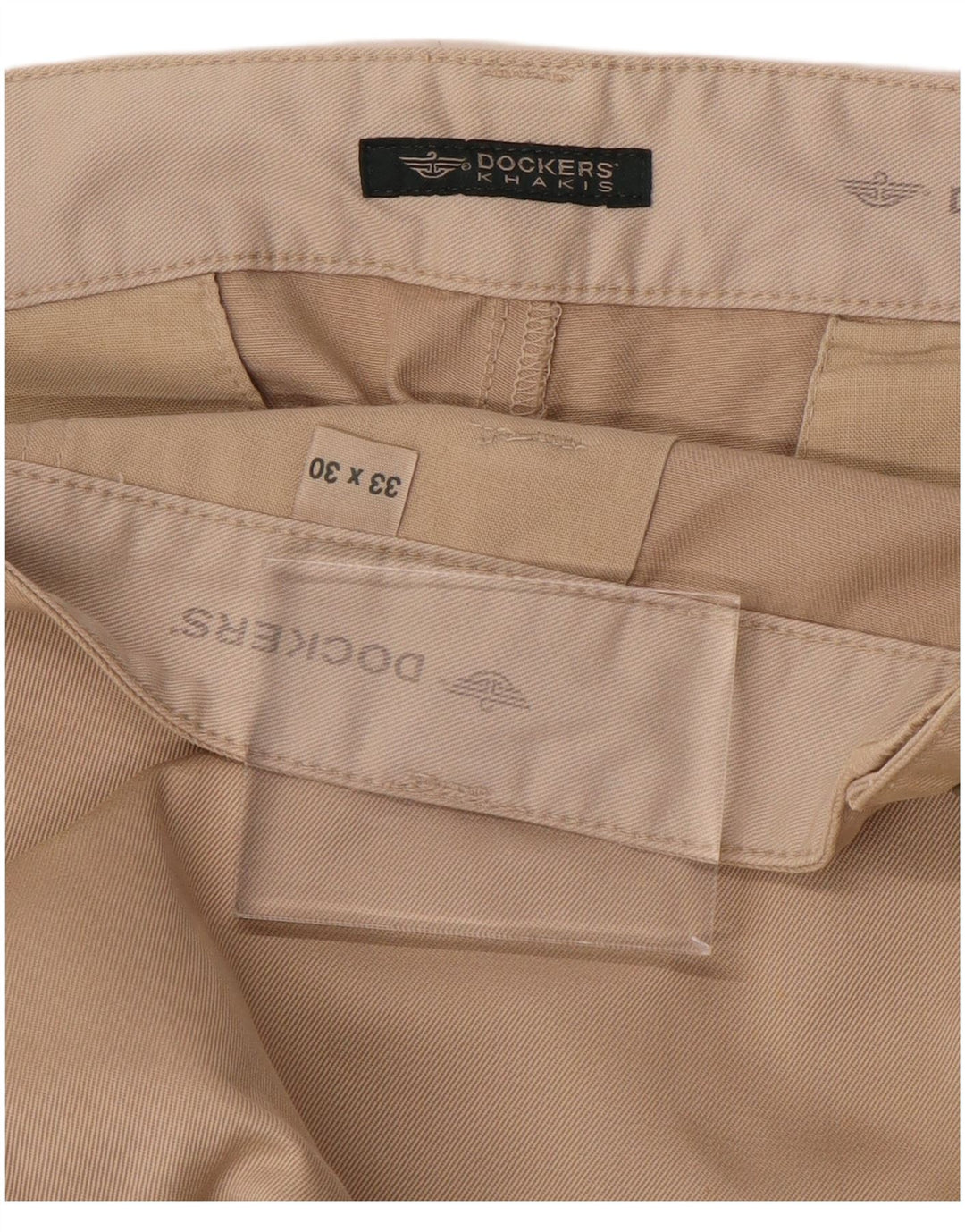 DOCKERS Ανδρικό Χακί ίσιο παντελόνι Chino W33 L30 Μπεζ