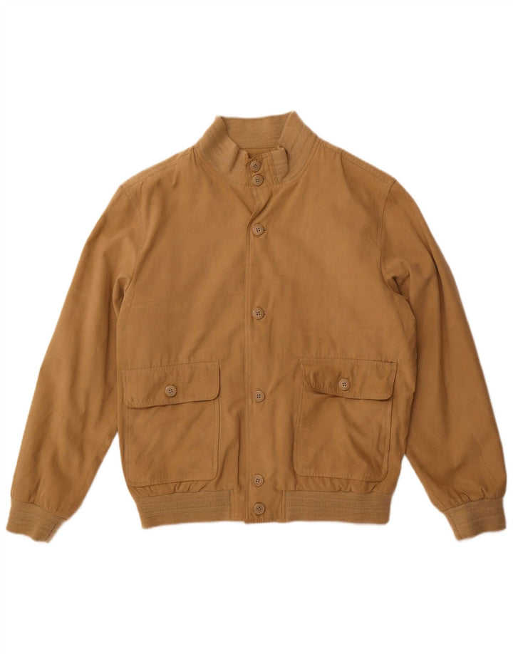 Vintage Ανδρικό Bomber Jacket UK 38 Medium Beige Polyester